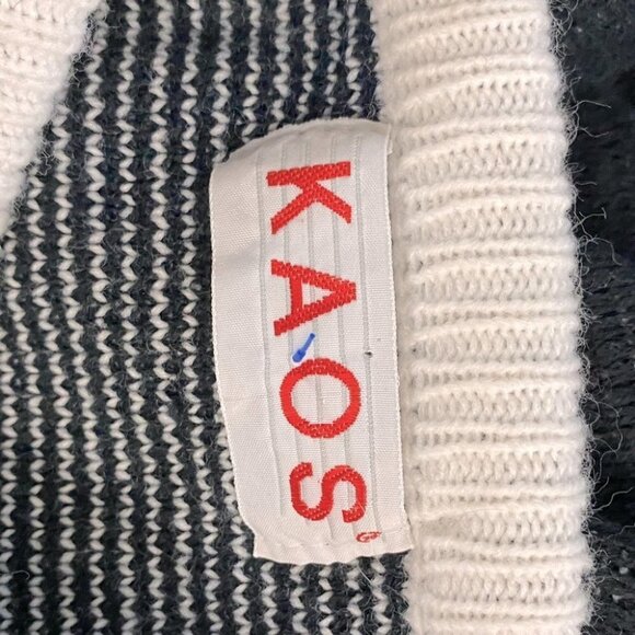 Vintage KAOS Black White Red Puppy Sweater S - Picture 2 of 8